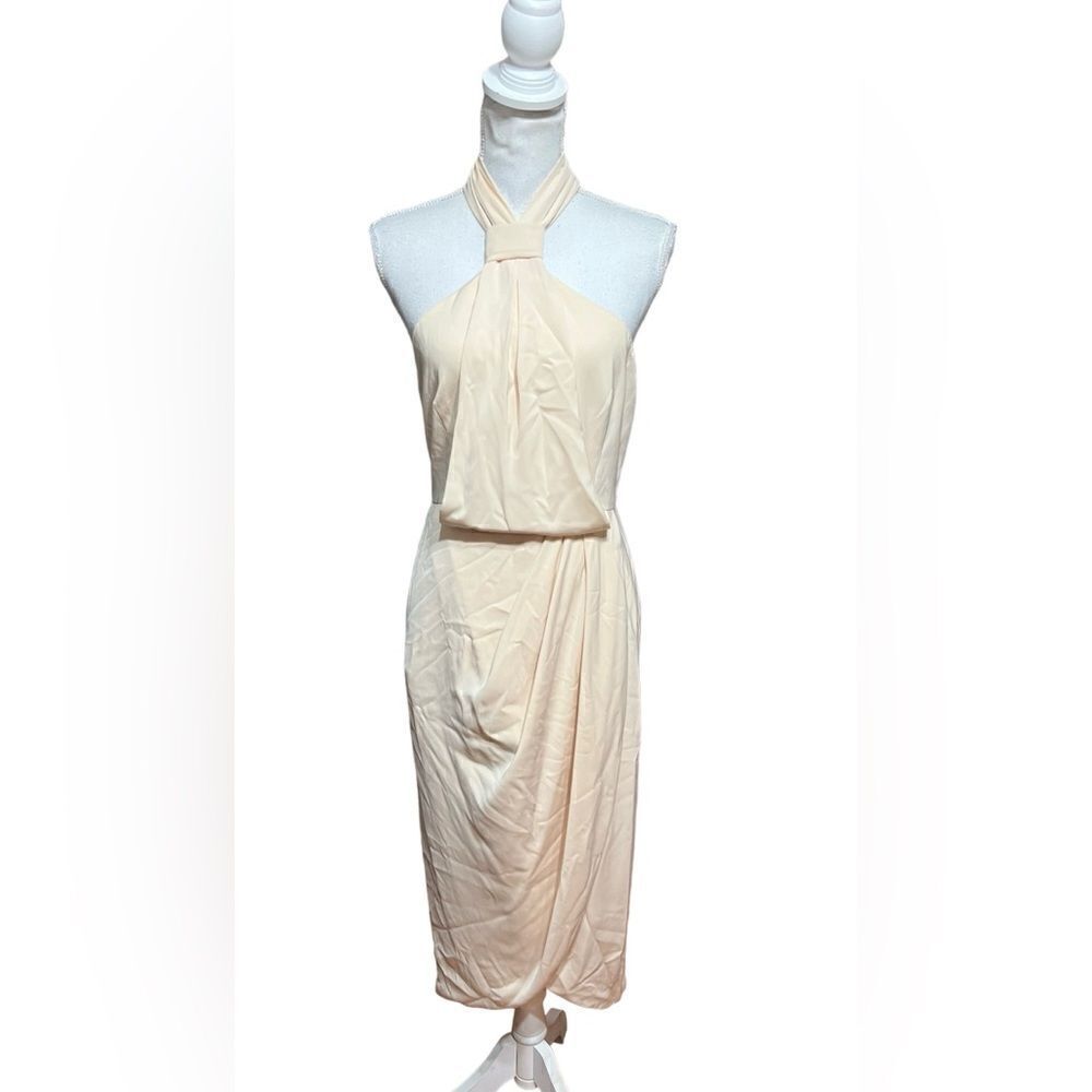 Shona Joy | Core Knot Draped‎ Dress - Tan